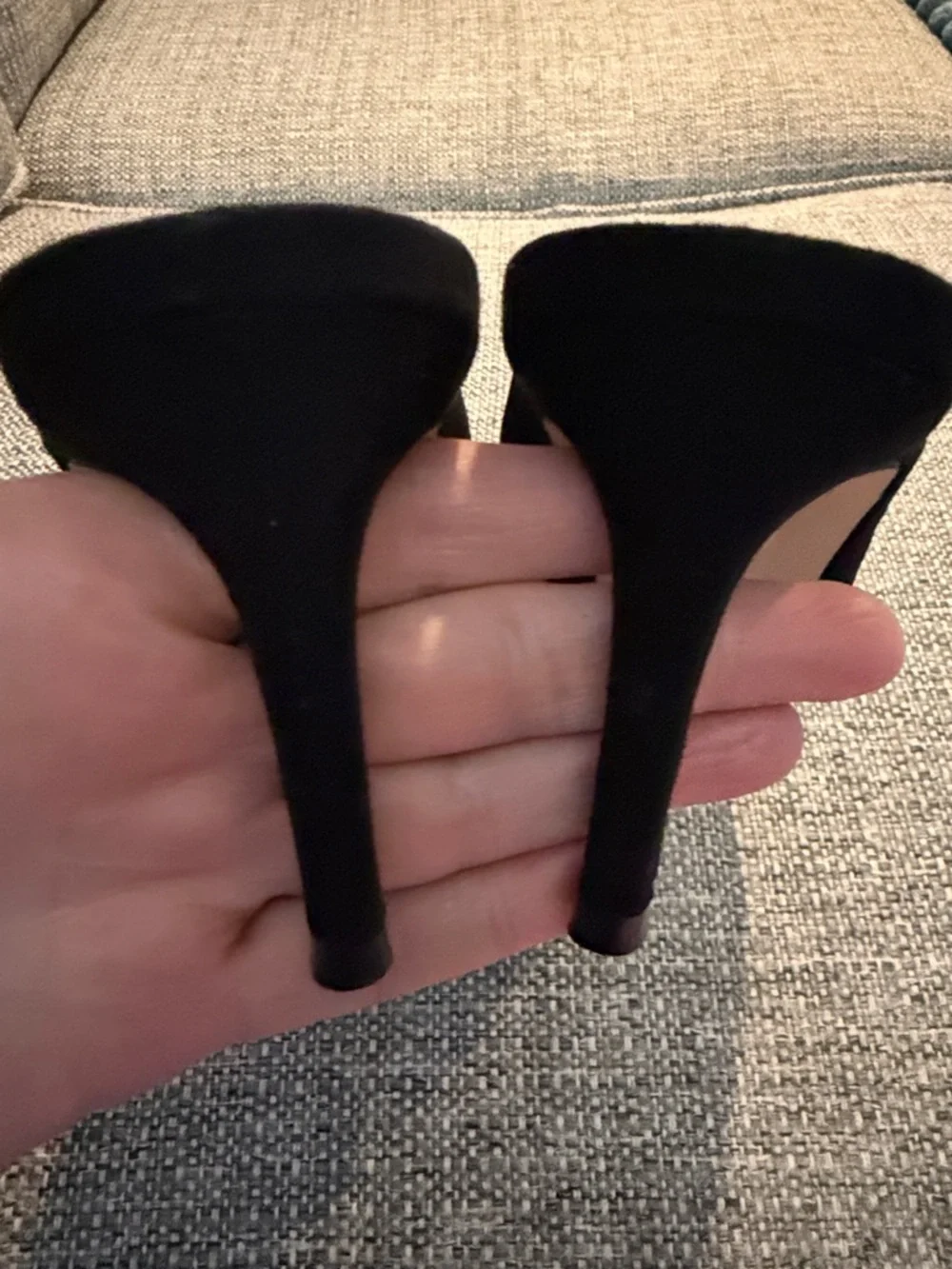 NEW Adrienne Vittadini Adrian Slide Pump Black Suede Size 7.5 - Picture 6 of 8